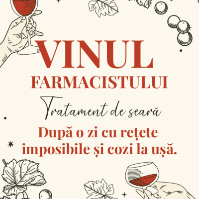 Etichetă pentru Sticla de Vin – Vinul Farmacistului