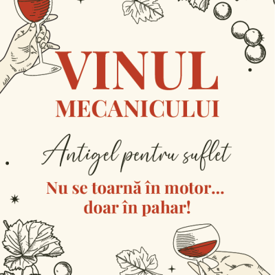 Etichetă pentru Sticla de Vin – Vinul Mecanicului