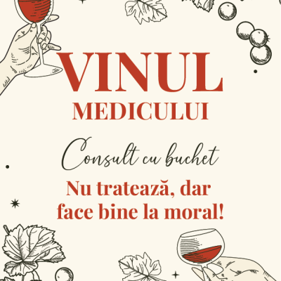 Etichetă pentru Sticla de Vin – Vinul Medicului