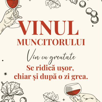 Etichetă pentru Sticla de Vin – Vinul Muncitorului