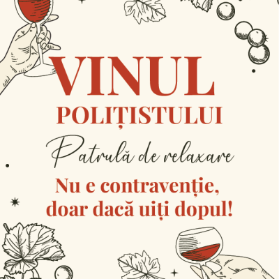 Etichetă pentru Sticla de Vin – Vinul Polițistului