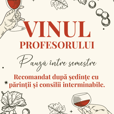 Etichetă pentru Sticla de Vin – Vinul Profesorului