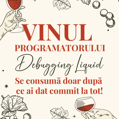Etichetă pentru Sticla de Vin – Vinul Programatorului