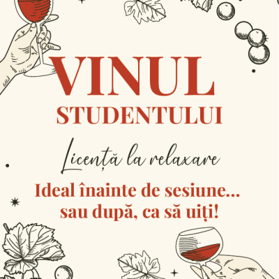 Etichetă pentru Sticla de Vin – Vinul Studentului