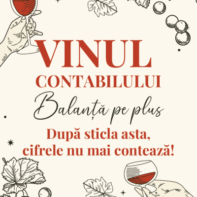 Etichetă pentru Sticla de Vin – Vinul Contabilului