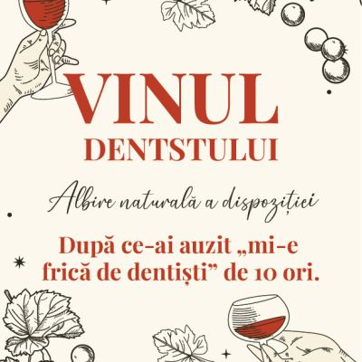 Etichetă pentru Sticla de Vin – Vinul Dentistului