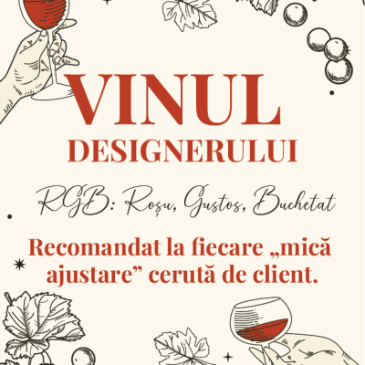 Etichetă pentru Sticla de Vin – Vinul Designerului