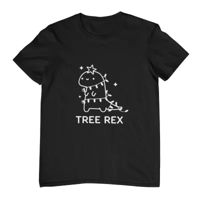 Tricou „Tree Rex” – Dinozaurul Tău Amuzant de Crăciun!